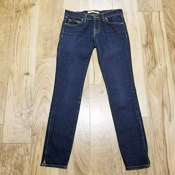 J Brand the deal skinny Straight Leg Low Rise Ankle Zip Jeans 25 Womens 28x28 - Picture 12 of 16